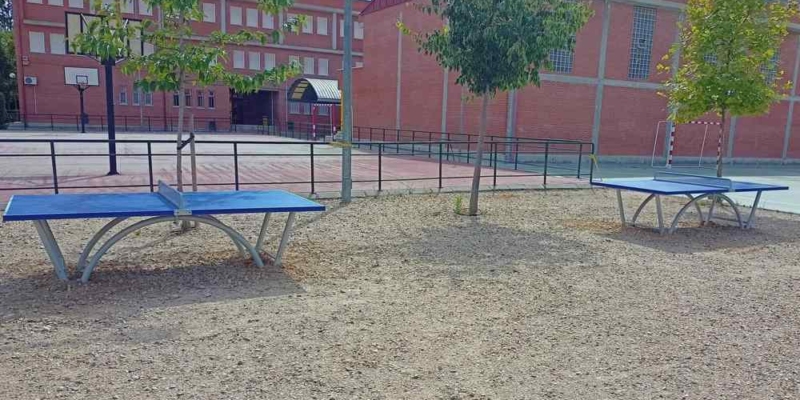 2 mesas ping pong sport patio colegio