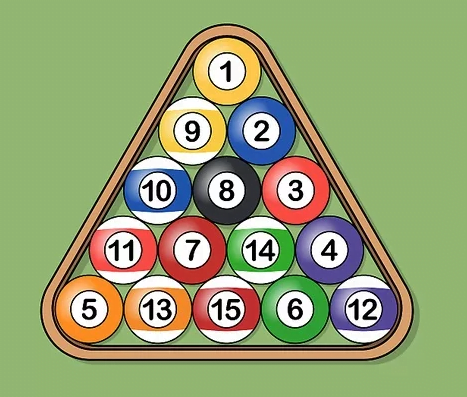 como colocar las bolas de billar